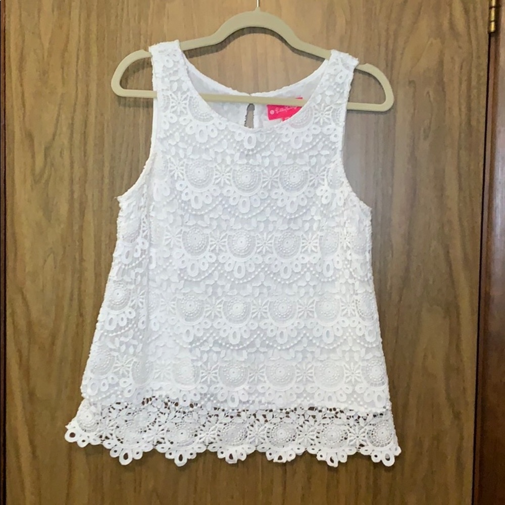 Lily Pulitzer for Target white crochet top